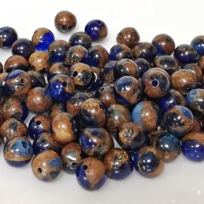 Golden Stripe Blue Cloissone